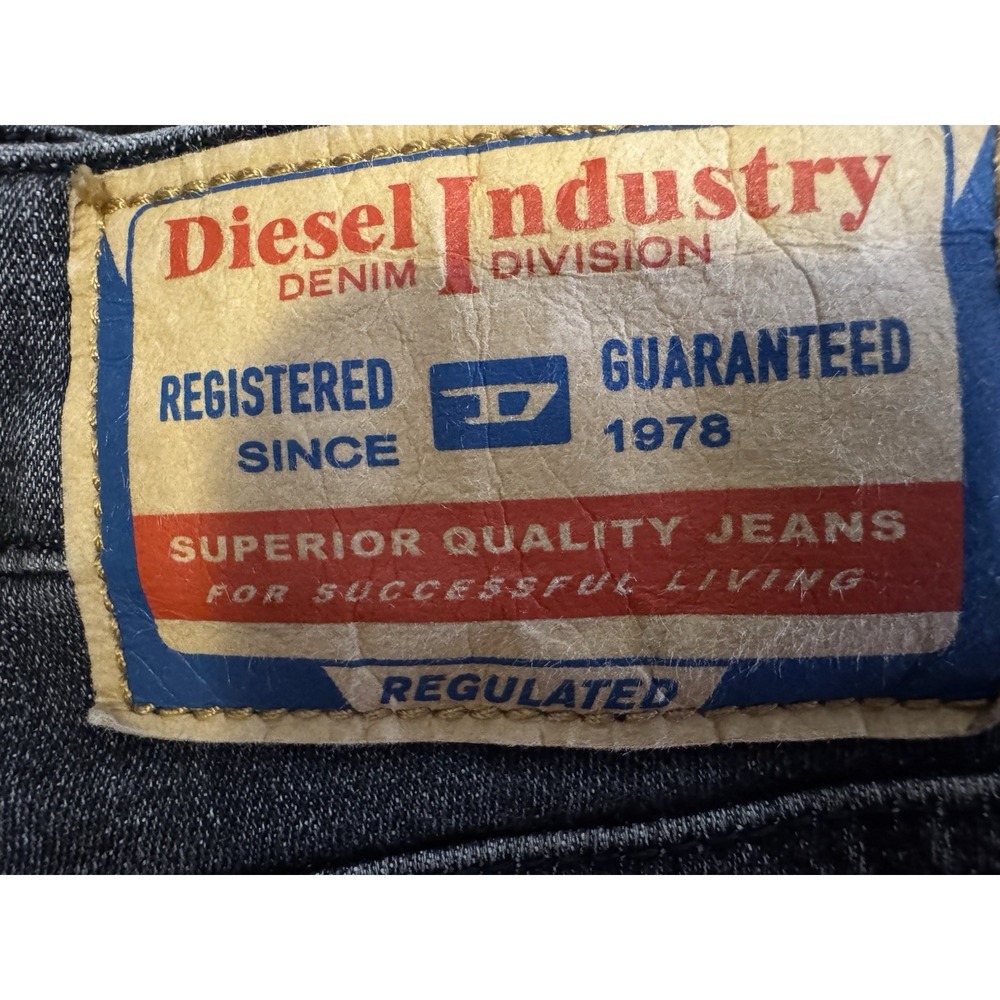 Diesel Jeans Mens 30 Slim Skinny Low Rise Blue Denim 30x29.5 Tunisia 3313–2